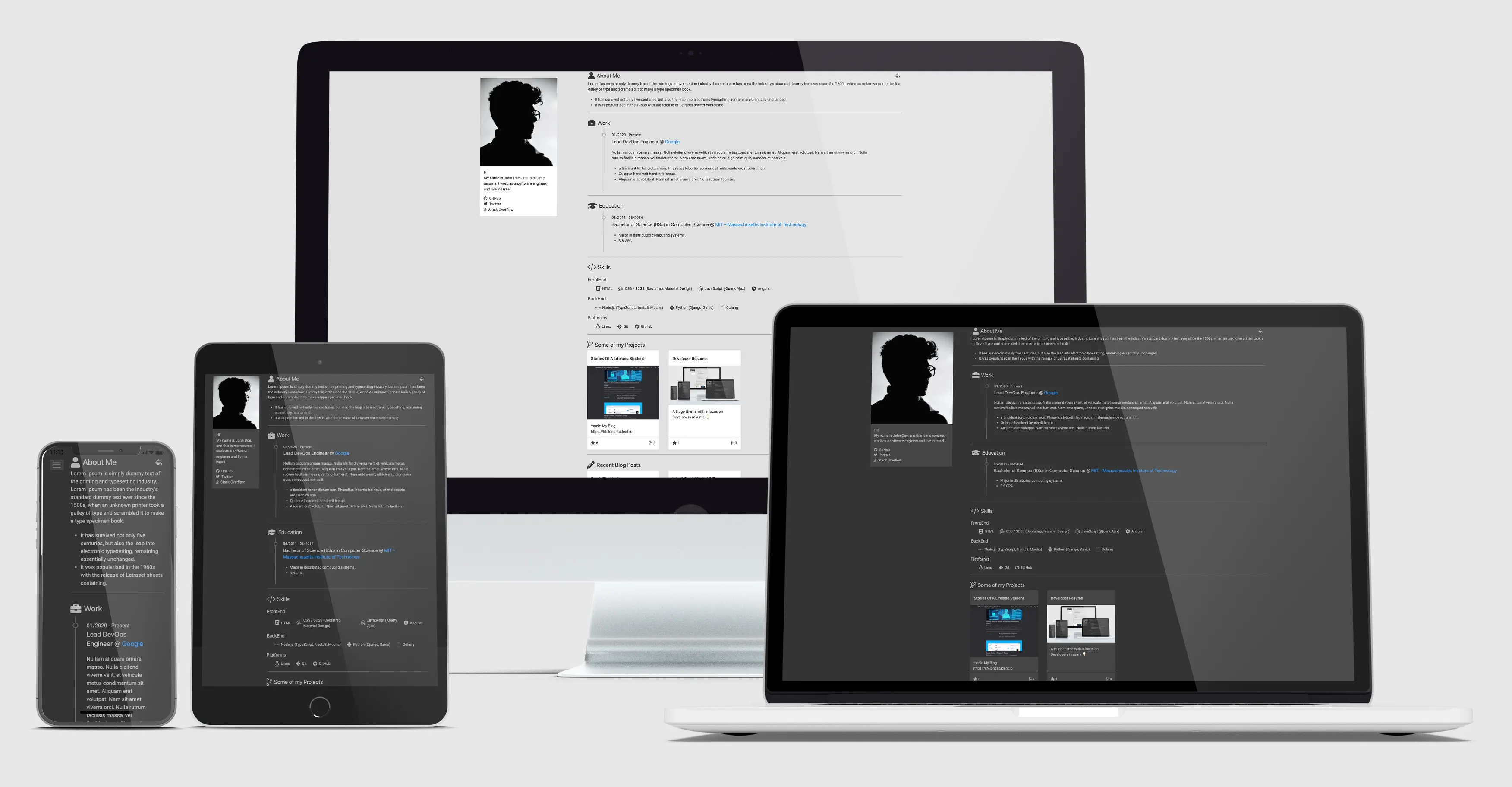 devRes Mockups