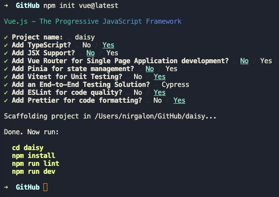 Vuejs CLI setup